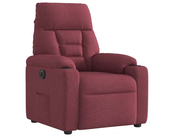 Sonata H Електрически стол реклайнер, виненочервен, текстил