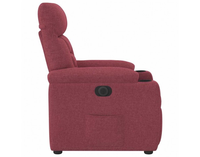 Sonata H Електрически стол реклайнер, виненочервен, текстил
