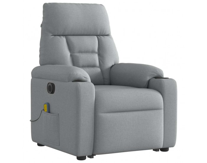 Sonata H Електрически изправящ масажен реклайнер стол светлосив текстил