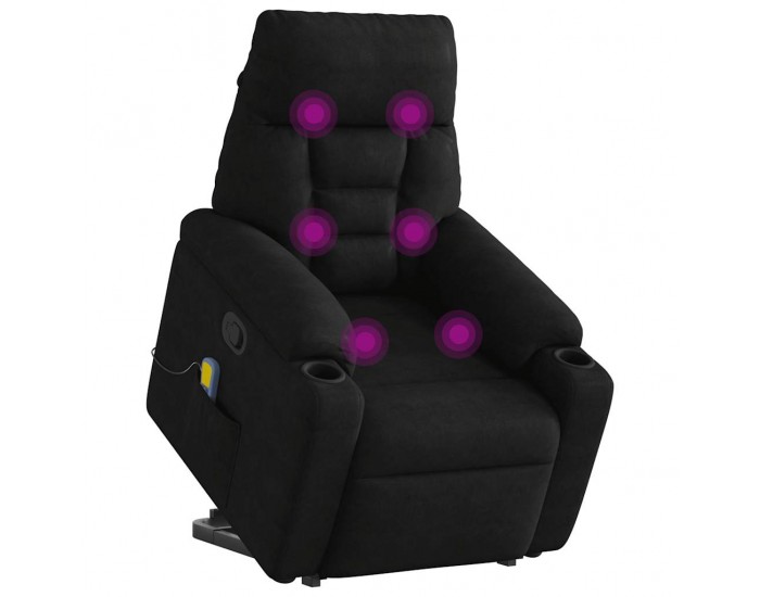 Sonata H Изправящ масажен наклоняем стол, черен, микрофибърен текстил