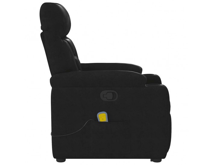 Sonata H Изправящ масажен наклоняем стол, черен, микрофибърен текстил