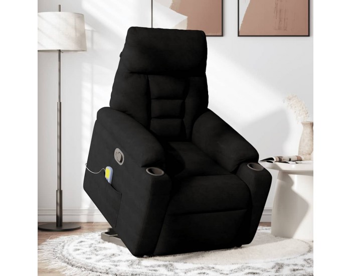 Sonata H Изправящ масажен наклоняем стол, черен, микрофибърен текстил