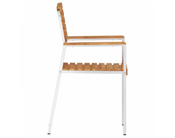 Сгъваеми градински столове Sonata H 8 бр 54.5x56x89 см от масивно тиково дърво