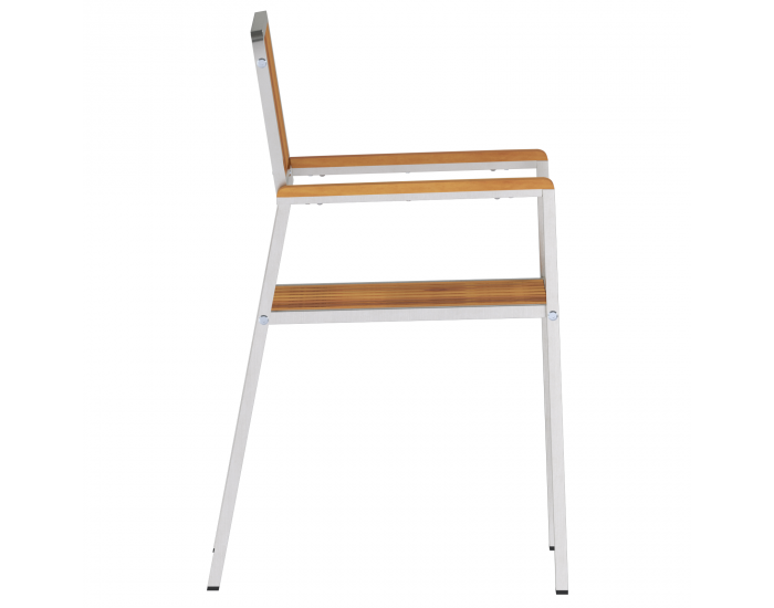 Стаклиращи градински столове Sonata H 6 бр 54.5x56x87 см Акациева дървесина