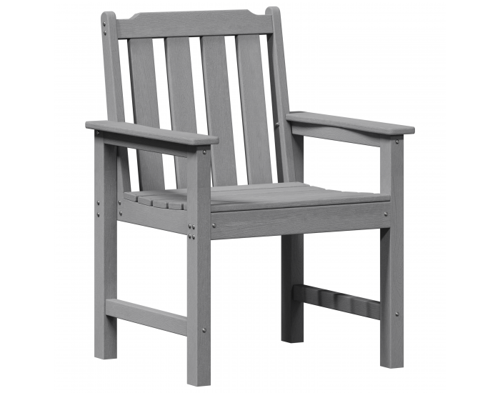 Градински столове Sonata H 4 бр Светлосиво 65.5x55.5x88 см HDPE