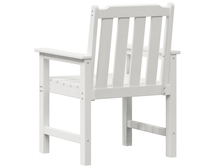 Градински трапезни столове Sonata H 6 бр Бял 65.5x55.5x88 см HDPE