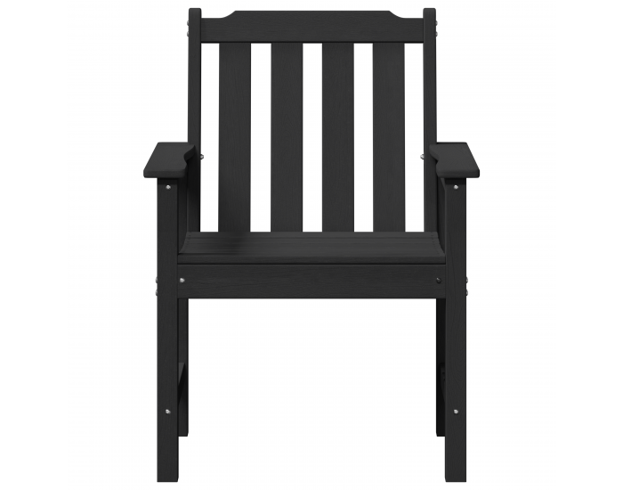 Градински столове Sonata H 6 бр Черен 65,5x55,5x88 см HDPE