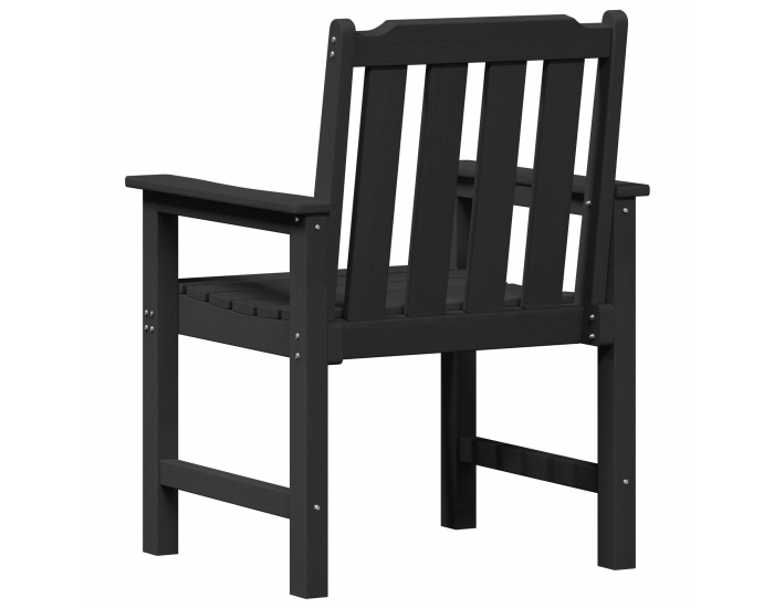 Градински столове Sonata H 6 бр Черен 65,5x55,5x88 см HDPE