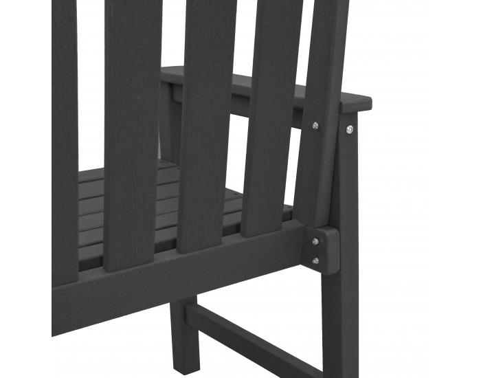 Градински столове Sonata H 6 бр Черен 65,5x55,5x88 см HDPE