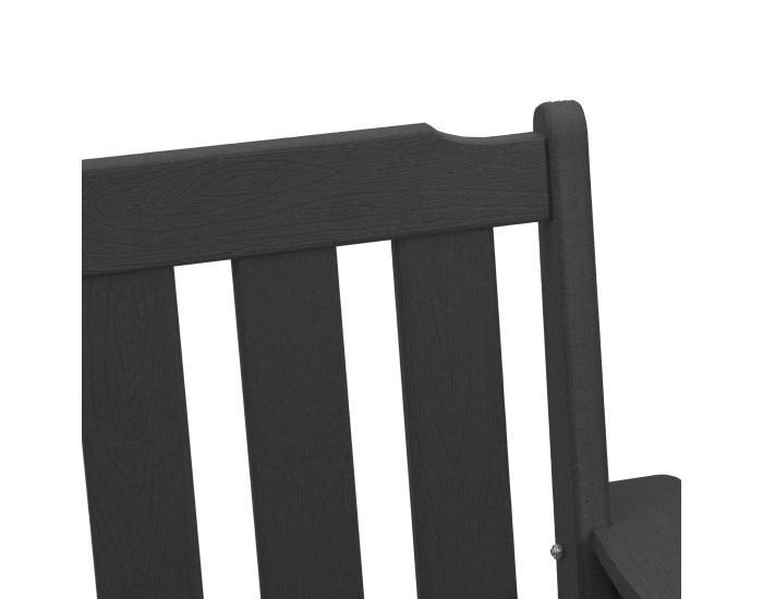 Градински столове Sonata H 6 бр Черен 65,5x55,5x88 см HDPE