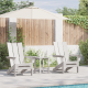 Сгъваеми столове Adirondack 2 бр Бял 74.5x80.5x90 см HDPE Сгъваеми столове Adirondack 2 бр Бял 74.5x80.5x90 см HDPE