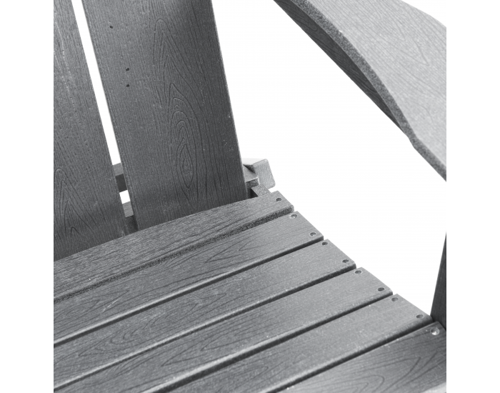 Сгъваеми столове Adirondack от Sonata H 2 броя светлосив 74.5x80.5x90 см HDPE