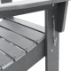 Сгъваеми столове Adirondack от Sonata H 2 броя светлосив 74.5x80.5x90 см HDPE