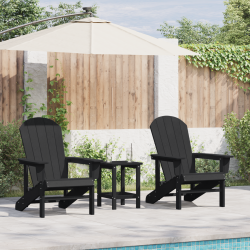 Sonata H Adirondack столове 2 бр Черно 74x82x90 см HDPE Sonata H Adirondack столове 2 бр Черно 74x82x90 см HDPE - Градински столове
