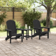 Sonata H Adirondack столове 2 бр Черно 74x82x90 см HDPE Sonata H Adirondack столове 2 бр Черно 74x82x90 см HDPE
