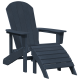Sonata H Adirondack столове с подложки 2 бр Нейви син HDPE