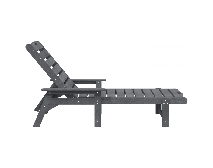 Sonata H Шезлонги 2 бр Светлосиво 162x53x98.5 см HDPE