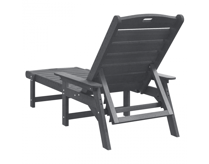 Sonata H Шезлонги 2 бр Светлосиво 162x53x98.5 см HDPE