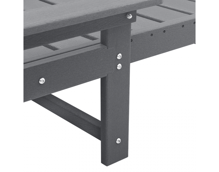 Sonata H Шезлонги 2 бр Светлосиво 162x53x98.5 см HDPE