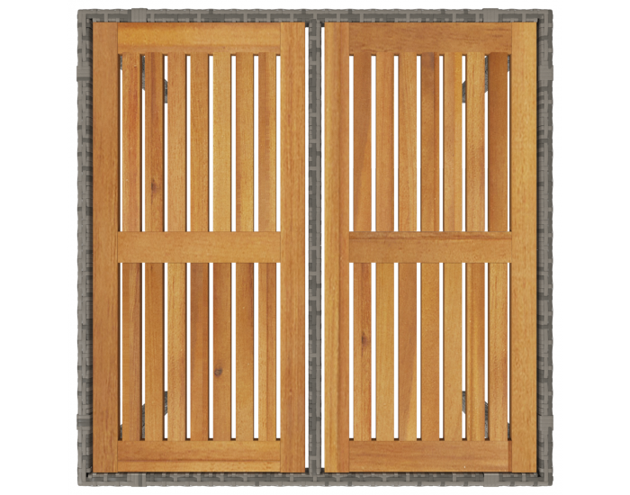 Sonata H 5 Частен Градински Трапезен Комплект Сиво Полиратан