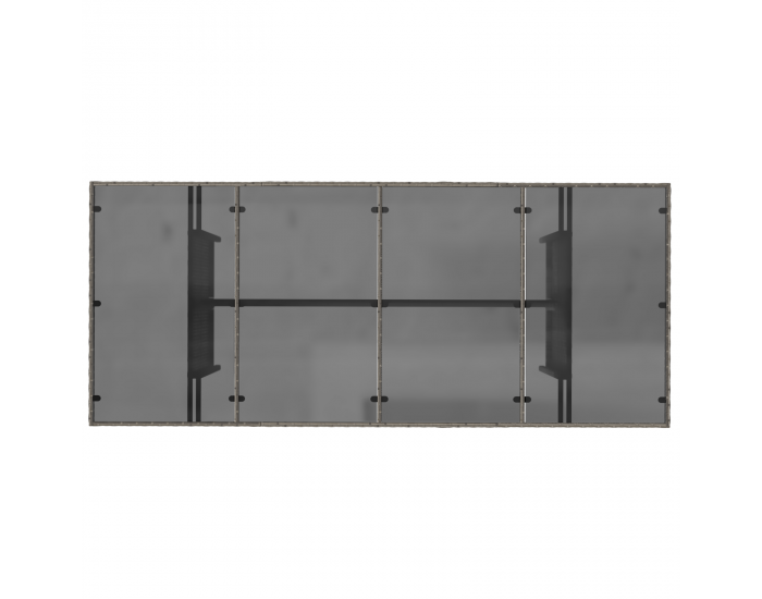 Комплект градински мебели Sonata H от 7 части сив полиратан