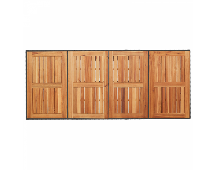 Градинска трапезария Sonata H 7 части Черен полиратан