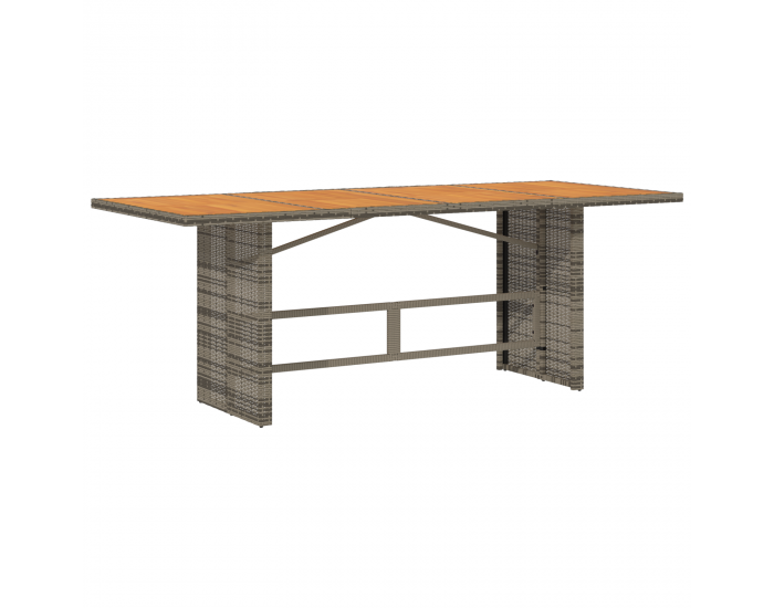 Комплект за градинско хранене Sonata H с 7 части сив полиратан