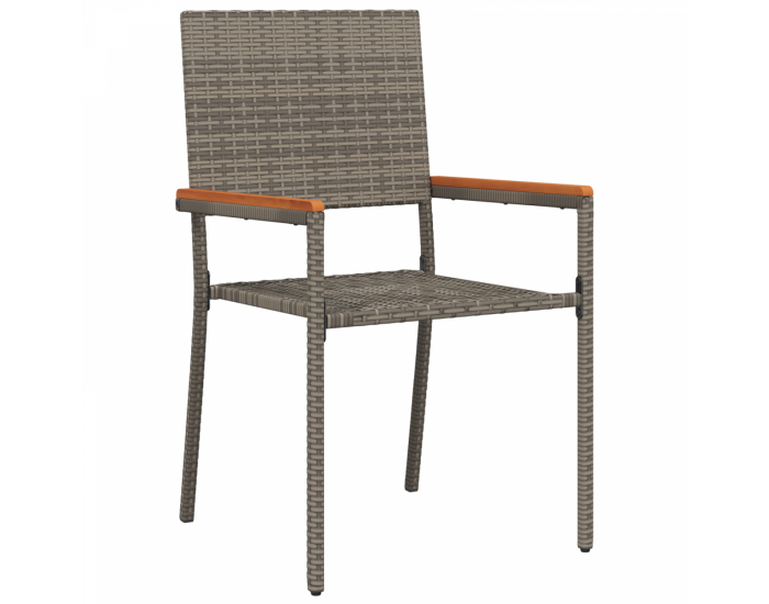 Комплект за хранене в градината Sonata H от 9 части сив полиратан