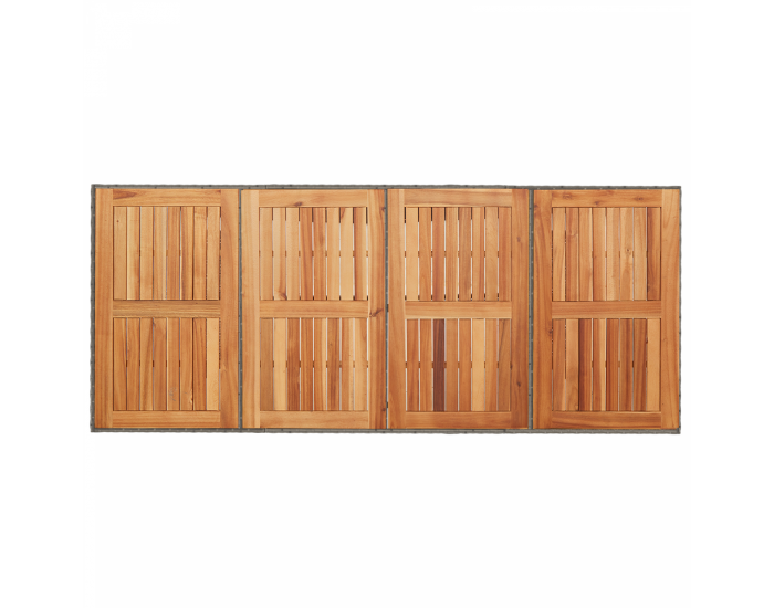 Комплект за хранене в градината Sonata H от 9 части сив полиратан