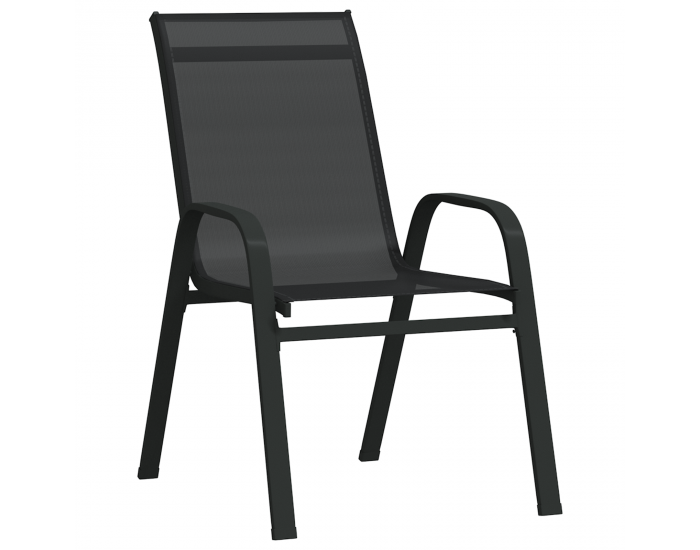 Sonata H 5 частен комплект градинска маса черен текстил и стомана