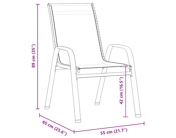 Sonata H 5 частен комплект градинска маса черен текстил и стомана