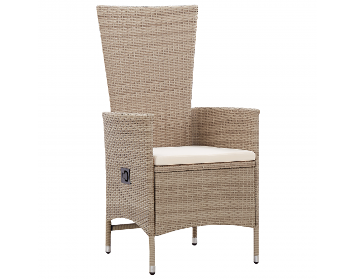 Sonata H 5 частен комплект за градинска трапезария с възглавници Бежов Полиратан