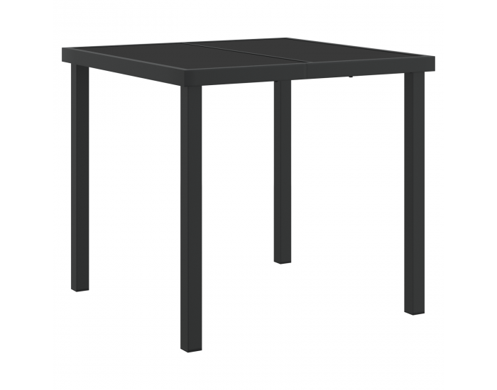 Sonata H 3-членен комплект за градинско хранене с възглавници, Черен полиротан