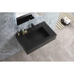 Умивалник " PIETRA" ICL 12049/80 MATT BLACK - Мивки и Смесители