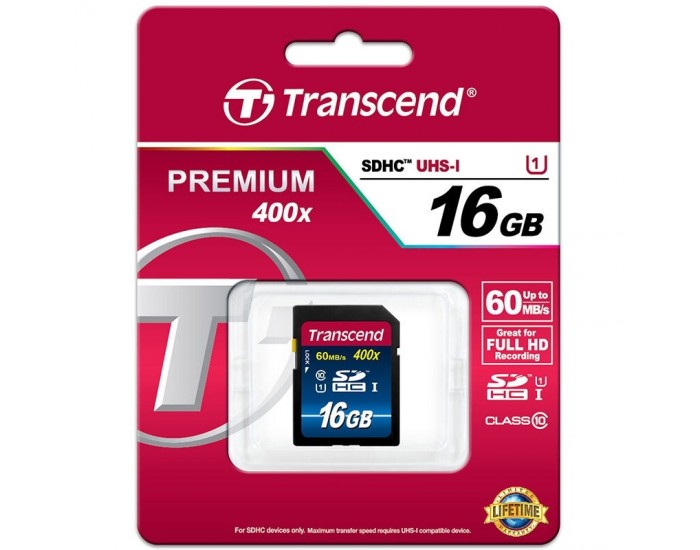 Памет Transcend 16GB SDHC UHS-I Premium (Class 10) Памет Transcend 16GB SDHC UHS-I Premium (Class 10)