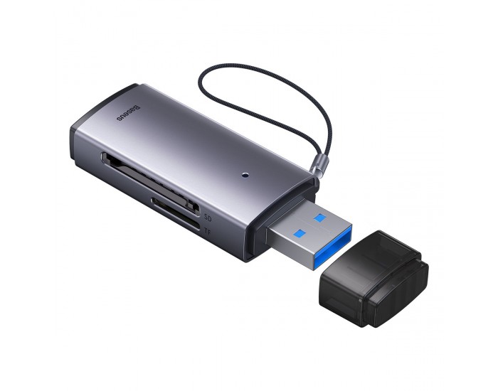 Четец на карти Baseus Lite Series адаптер SD / TF USB WKQX060013 сив