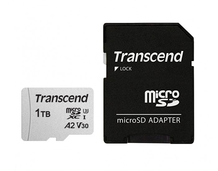 Памет Transcend 1TB microSD w/ adapter UHS-I U3 A2 Памет Transcend 1TB microSD w/ adapter UHS-I U3 A2