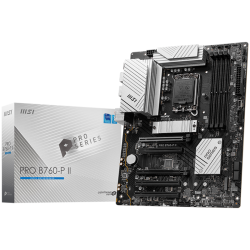 MSI PRO B760-P II, ATX, Intel B760, LGA 1700, Dual Channel DDR4 up to 7000MHz, 4xDDR5, 5x PCIe x16 slots, 2x M.2 slots, 1x HDMI,  4x USB 2.0, 4x USB 5Gbps, 7.1 HD Audio, 2.5G LAN, 4x EZ Debug LED, 3Y - Офис техника