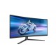 Монитор Philips 34M2C6500, 34" Curved 1800R QD-OLED, 3440x1440@175Hz, 0.03ms GtG, 1000 nit, 1 000 000:1, Mega Infinity DCR, Adaptive Sync, FlickerFree, LowBlue Mode, Tilt, Height Adjust, Swivel, 2xHDMI, DP, USB hub
