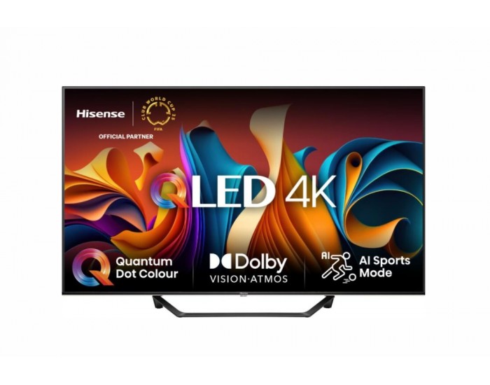Телевизор Hisense 55" A7NQ, 4K Ultra HD 3840x2160, QLED, FALD, Quantum Dot, HDR 10+, HLG, Dolby Vision, Dolby Atmos, Smart TV, Light sensor, WiFi 5GHz, WiFi Direct, BT, Anyview Cast, 3xHDMI, 2xUSB, LAN, CI+, DVB-T2/C/S2, Black Телевизор Hisense 55" A7NQ, 4K Ultra HD 3840x2160, QLED, FALD, Quantum Dot, HDR 10+, HLG, Dolby Vision, Dolby Atmos, Smart TV, Light sensor, WiFi 5GHz, WiFi Direct, BT, Anyview Cast, 3xHDMI, 2xUSB, LAN, CI+, DVB-T2/C/S2, Black