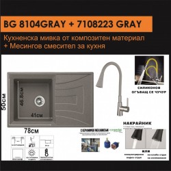СЕТОВЕ ЗА КУХНЯ 2 в 1 / 3 в 1 BG 8104 СИВО + 7108223 СИВО - Сетове за Кухня