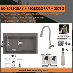 СЕТОВЕ ЗА КУХНЯ 2 в 1 / 3 в 1 BG 8213GRAY + 7108223GRAY + 207BG - Сетове за Кухня