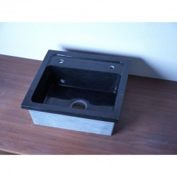 КУХНЕНСКА МИВКА ОТ ЕСТ. КАМЪК ЧЕРНА 5755B - Мивки и Смесители