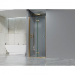 Стъклен параван ICS 114 BRUSH GOLD/90 - Душ кабини, Корита и Паравани