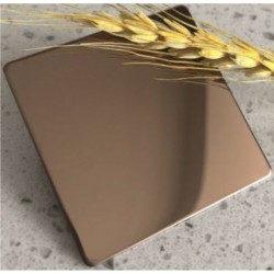 ДЕКОРАТИВНИ ПАНЕЛИ ОТ НЕРЪЖДАЕМА СТОМАНА >> IC 9821 8K MIRROR ROSE GOLD - Продукти за баня и WC