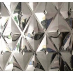 ДЕКОРАТИВНИ ПАНЕЛИ ОТ НЕРЪЖДАЕМА СТОМАНА >> IC STYLE 011 PENCED SILVER - Продукти за баня и WC