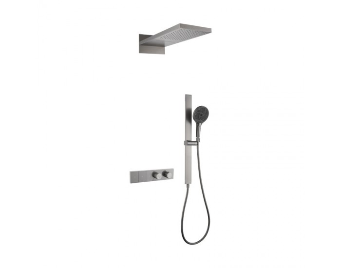 DEVONTE GUN GREY СМЕСИТЕЛ ЗА ВГРАЖДАНЕ ЗА ДУШ 634578GG