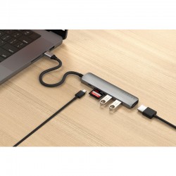 HUB USB Satechi 6-in-1 USB-C Slim Multiport Adapter ST-P6SM HUB USB Satechi 6-in-1 USB-C Slim Multiport Adapter ST-P6SM - Офис техника