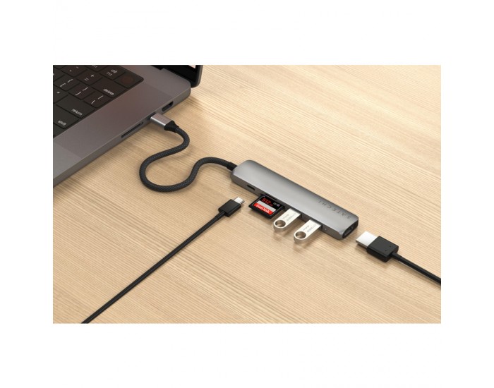 HUB USB Satechi 6-in-1 USB-C Slim Multiport Adapter ST-P6SM HUB USB Satechi 6-in-1 USB-C Slim Multiport Adapter ST-P6SM