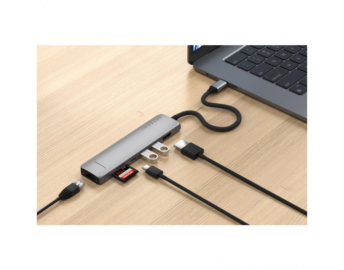 HUB USB Satechi 7-in-1 USB-C Slim Multiport Adapter ST-P7SM HUB USB Satechi 7-in-1 USB-C Slim Multiport Adapter ST-P7SM